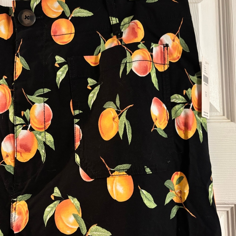 Maeve The Colette Cropped Wide Leg Pants || peach pattern || NWT || size 33 - Picture 4 of 8